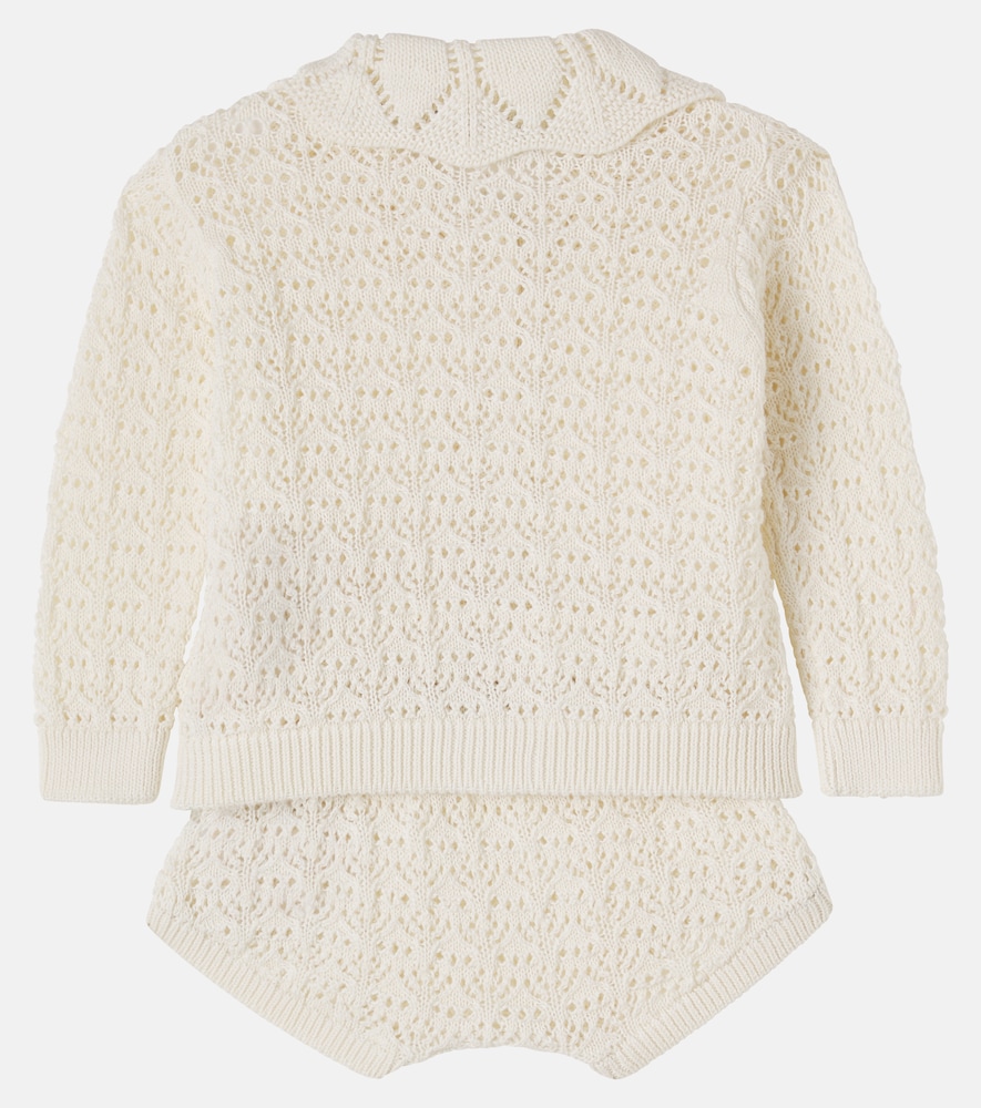 Baby Rompi cardigan and bloomers set