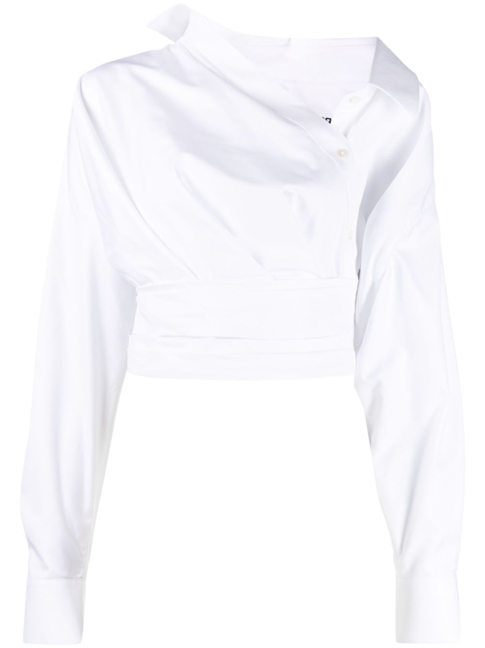 Wrap cotton shirt - White