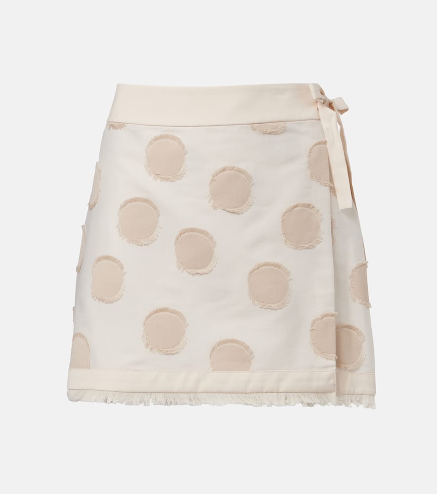 Bethany polka-dot wrap skirt