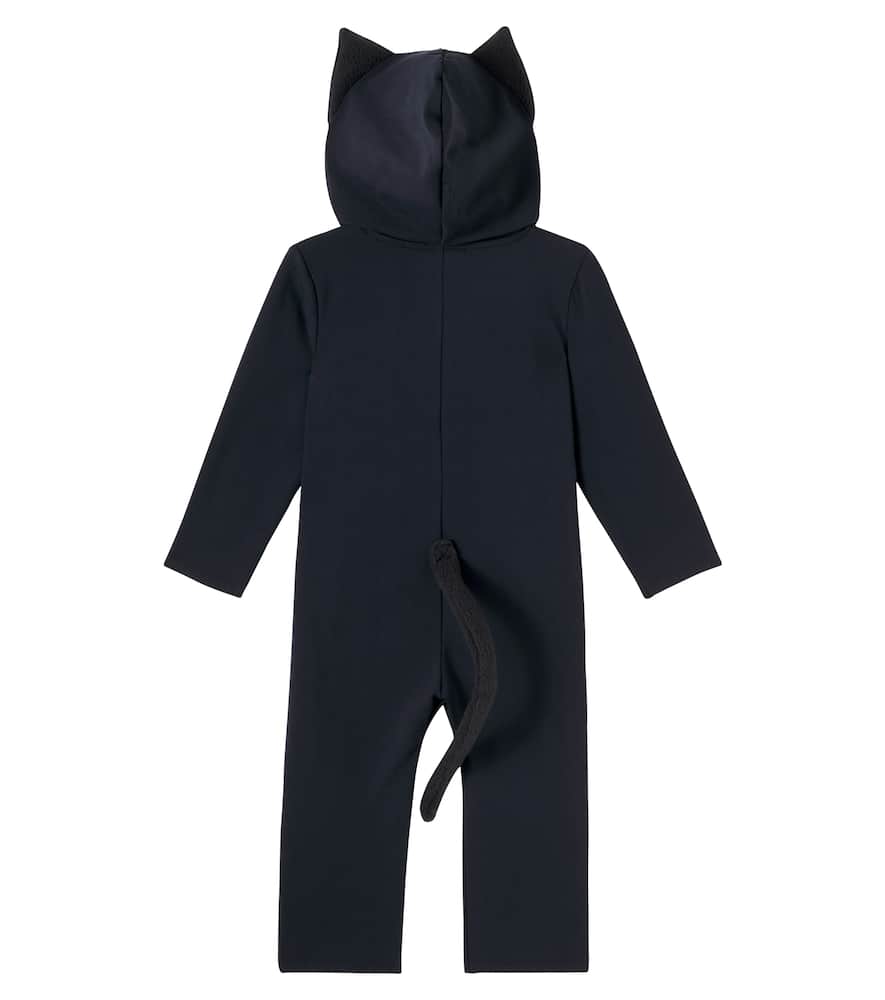 Catsuit asymmetric cotton-blend jumpsuit