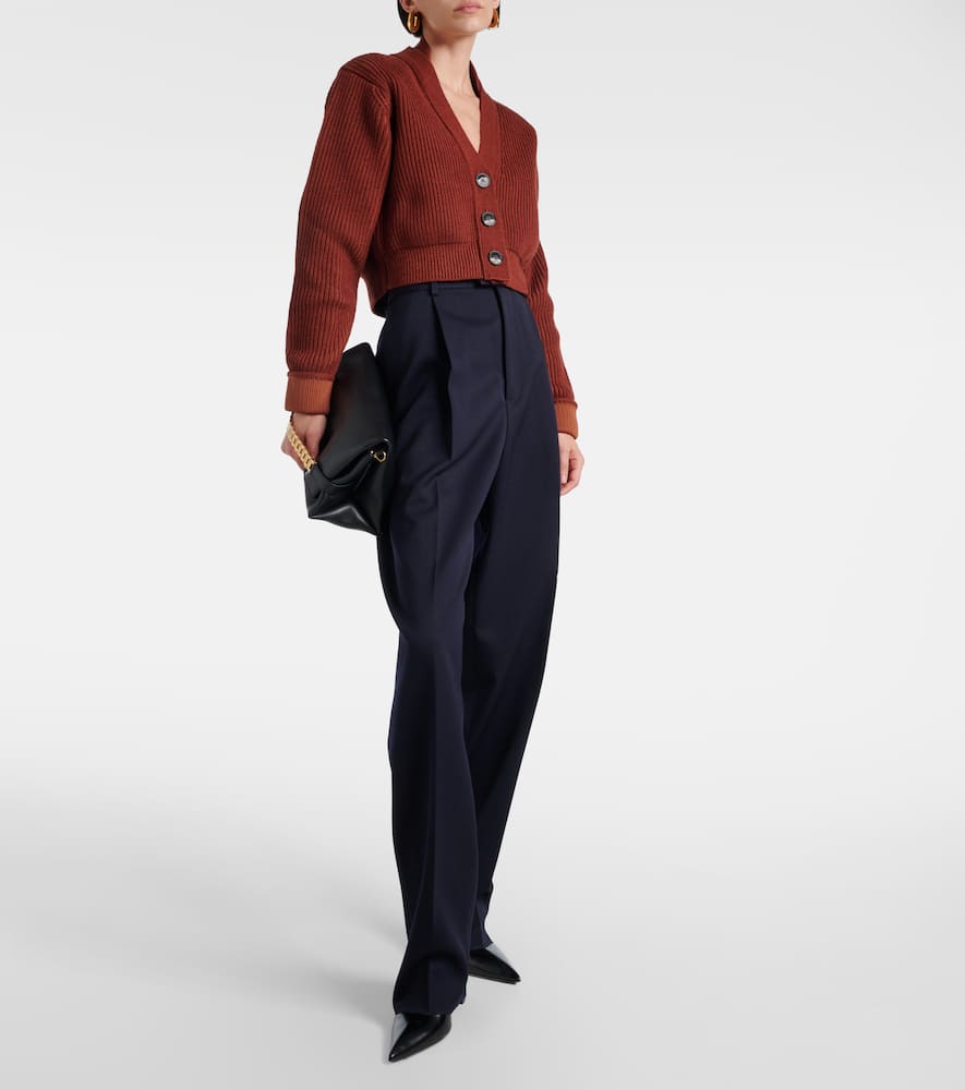 Victoria Beckham Puff-sleeve gathered midi dress