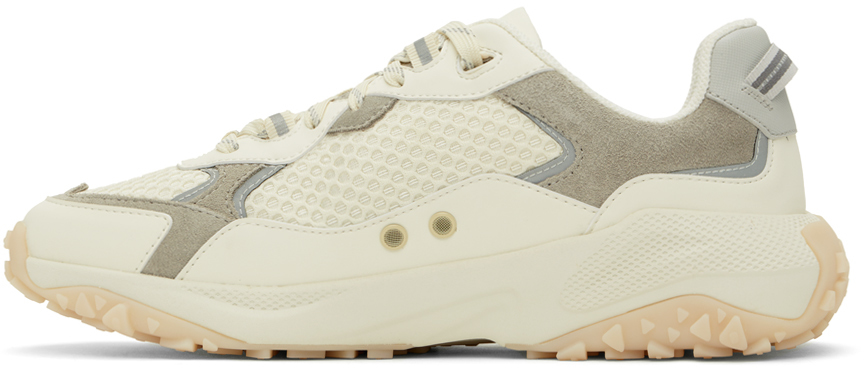 Hugo Off-White Mixed-Material Sneakers