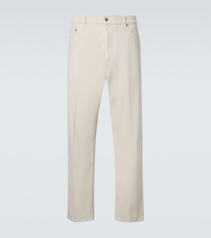 Cotton straight pants