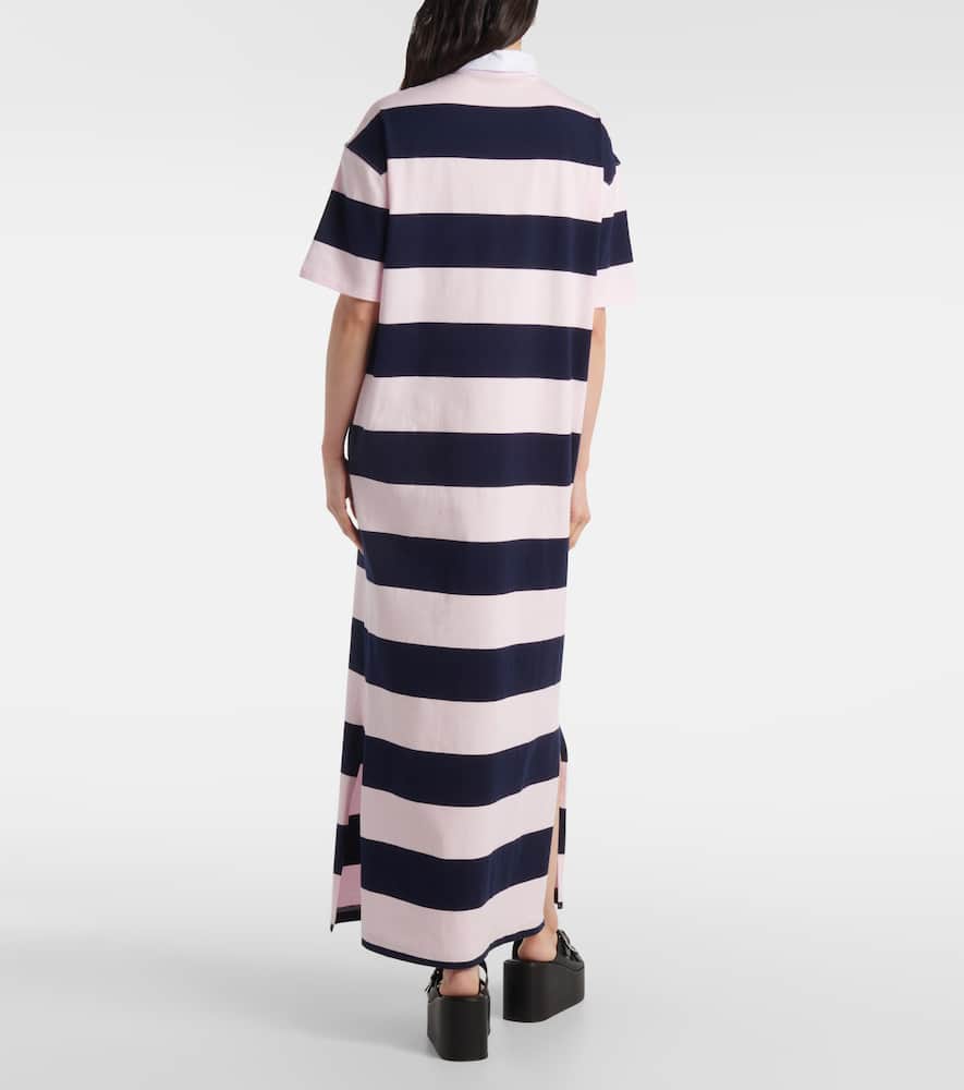 Striped cotton maxi dress