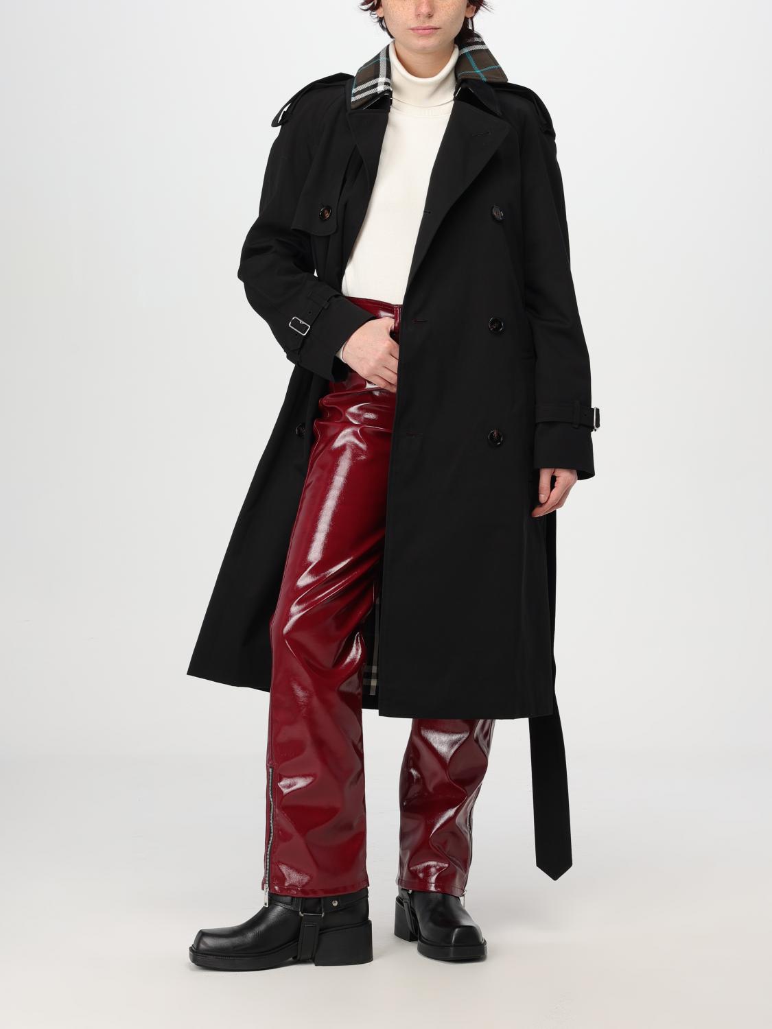 Detachable-collar trench coat - Black