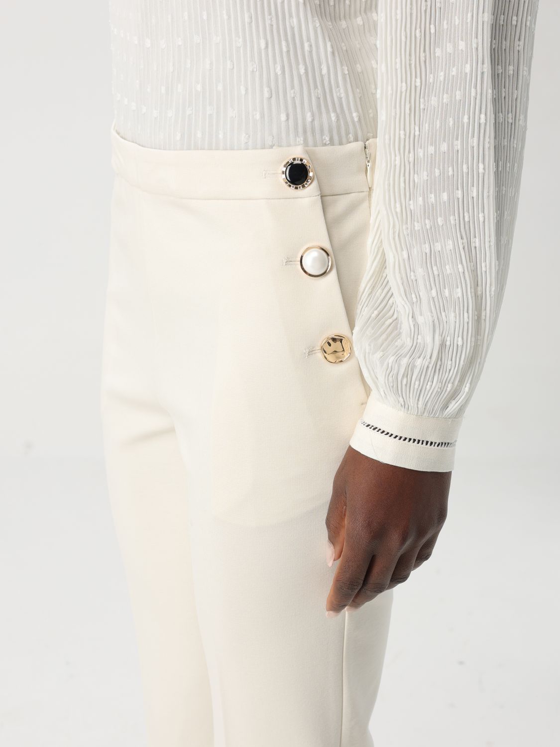 Pants Woman color Pearl