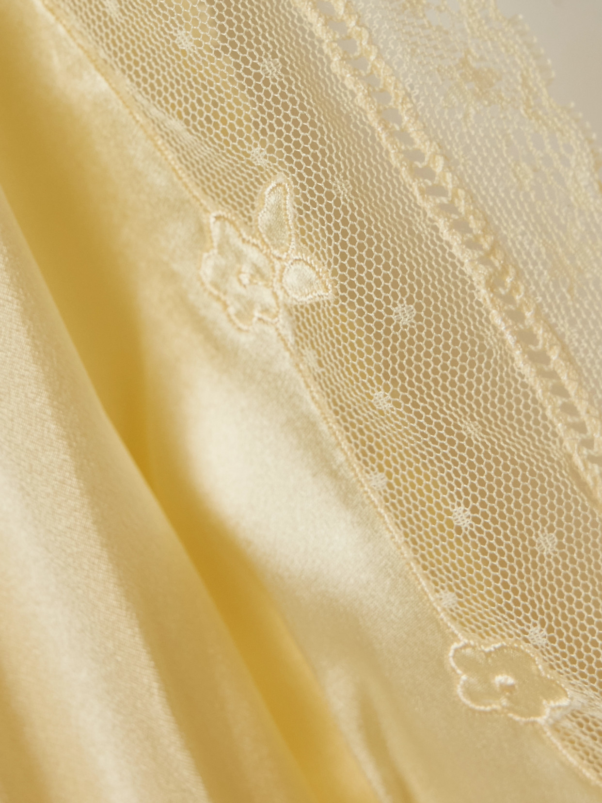 Corelia Tulle-trimmed Silk-satin Midi Dress - Yellow