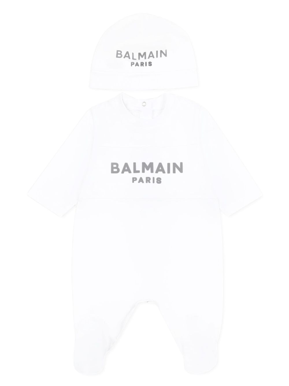 Logo-print babygrow set - White