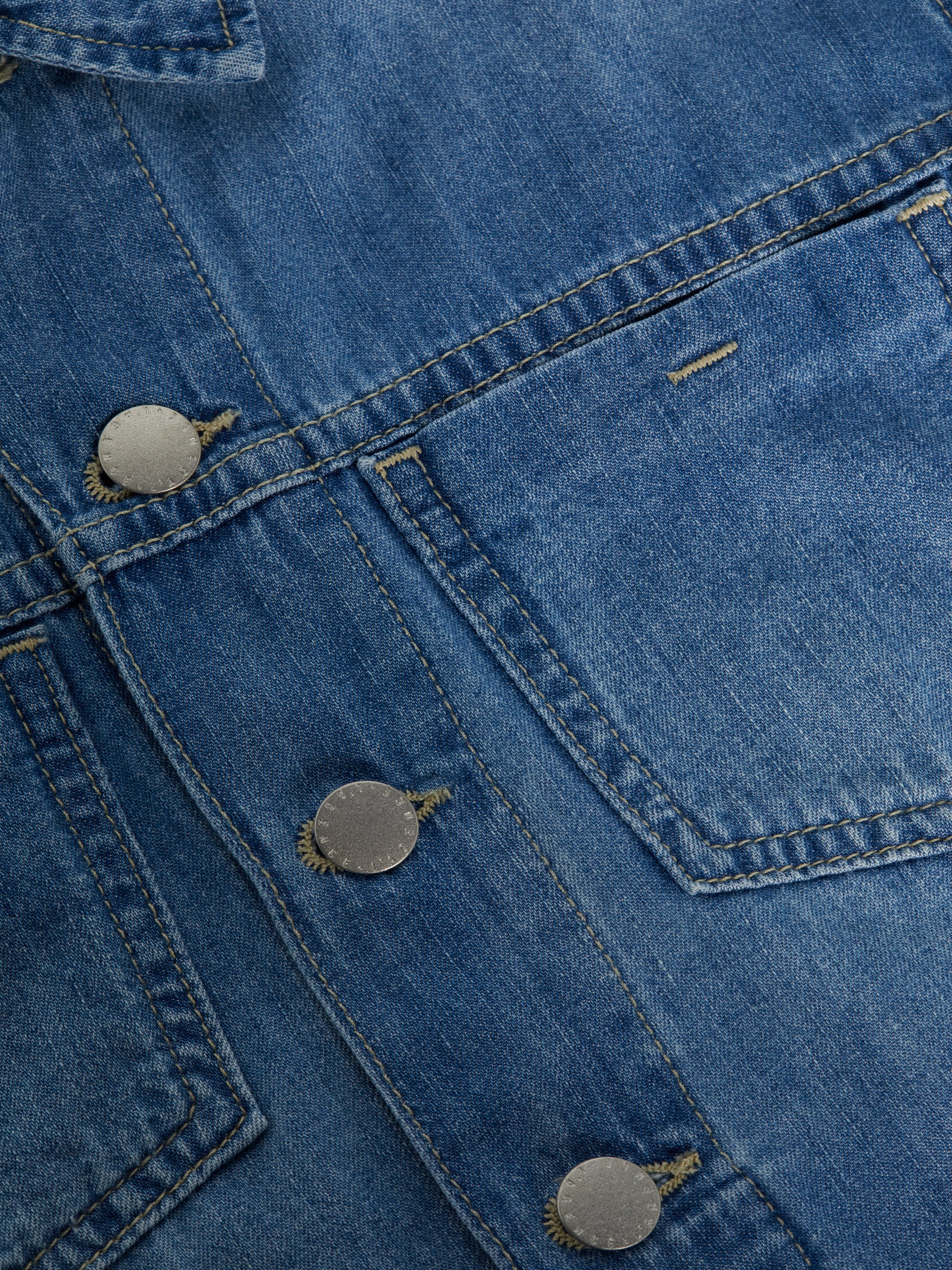 L'AGENCE Janelle Denim Jacket In Stokes