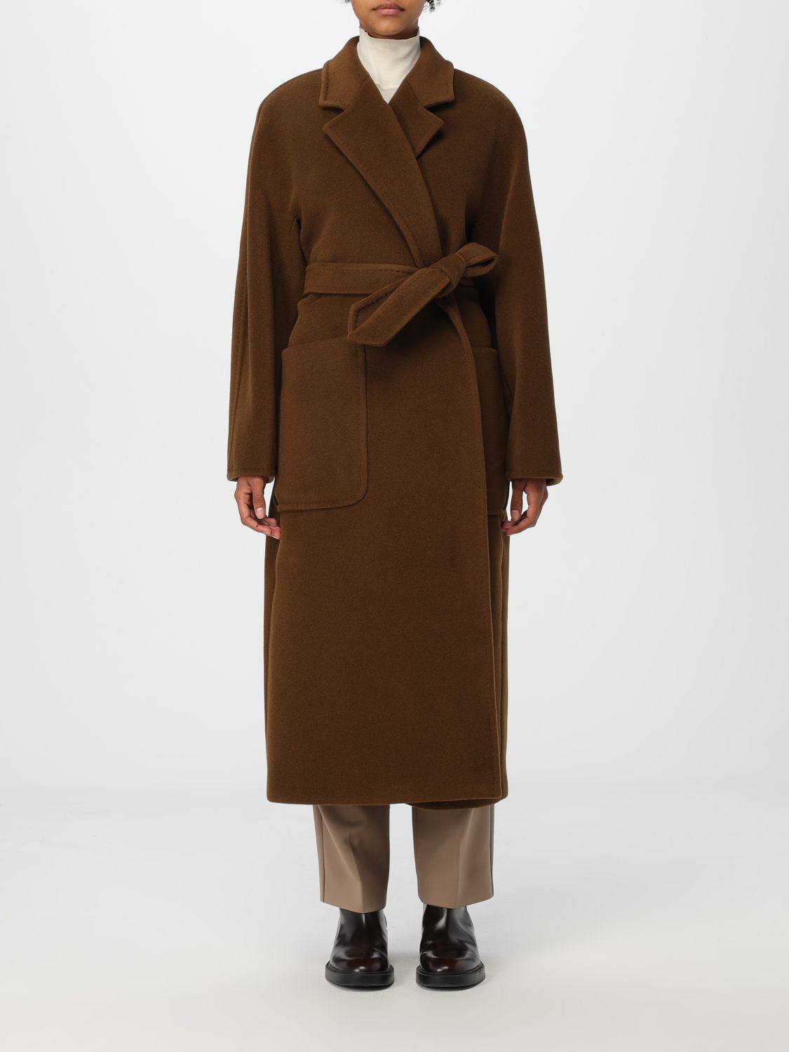 Coat Woman color Leather