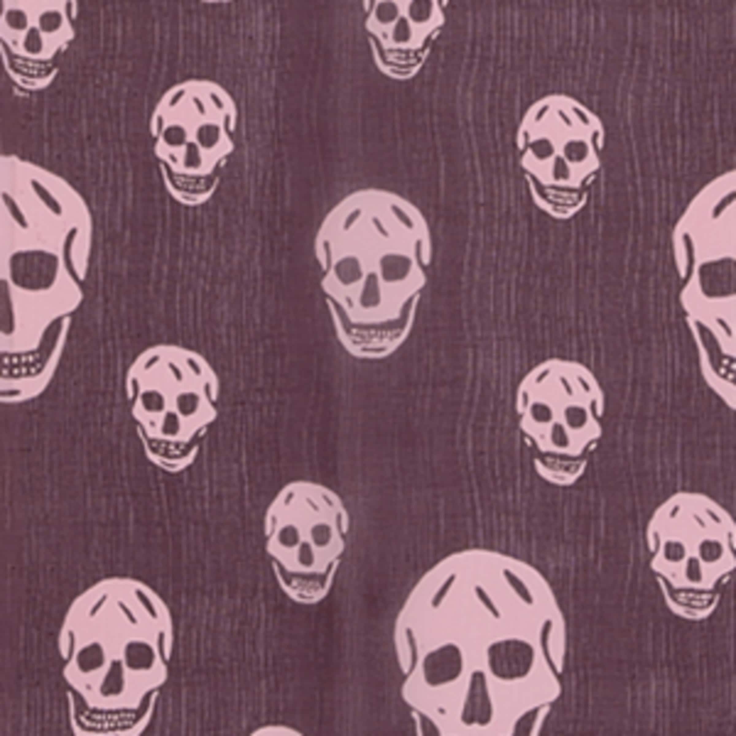 Silk Skull Print Scarf