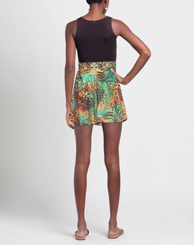 4giveness Woman Mini skirt Green Size L Cotton, Elastane
