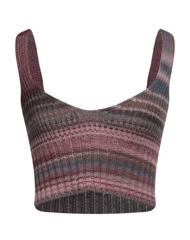 Woman Top Burgundy Size 4 Wool, Acrylic