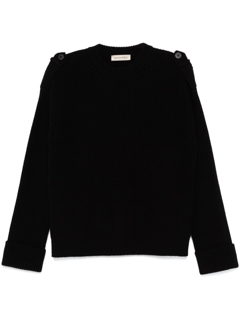 Ribbed-knit sweater - Black