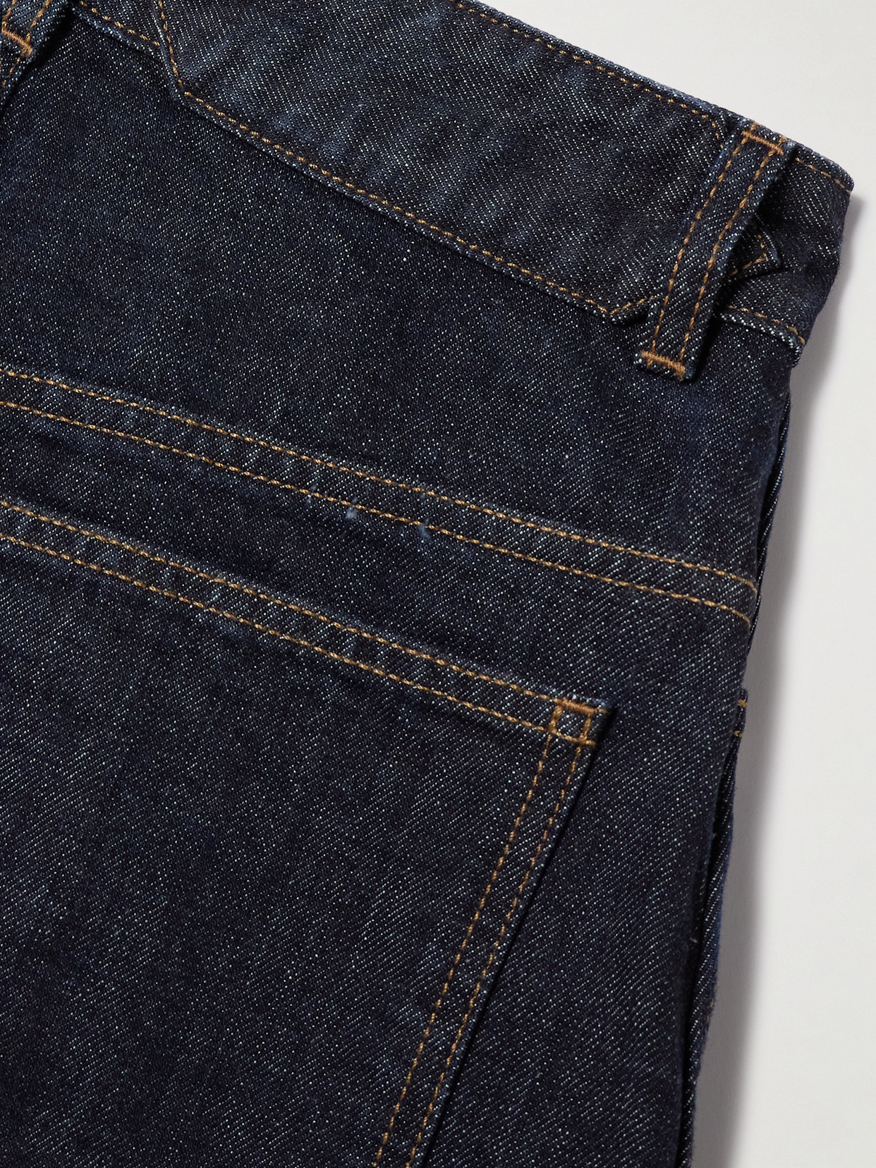 The Ovalo De-nîmes Pleated High-rise Barrel-leg Jeans - Blue