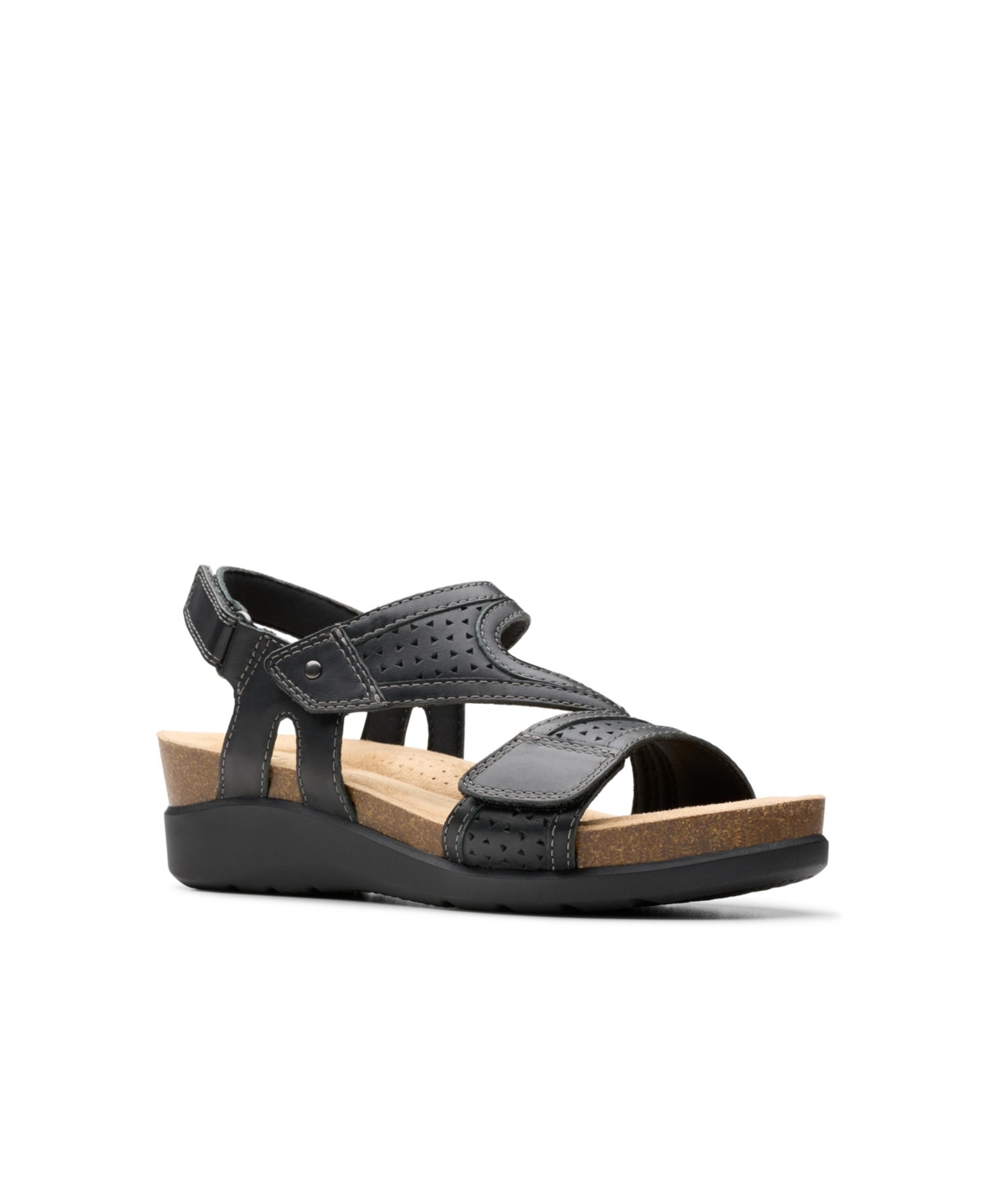 Women's Calenne Carmen Slip On Flat Sandals - Black Leather