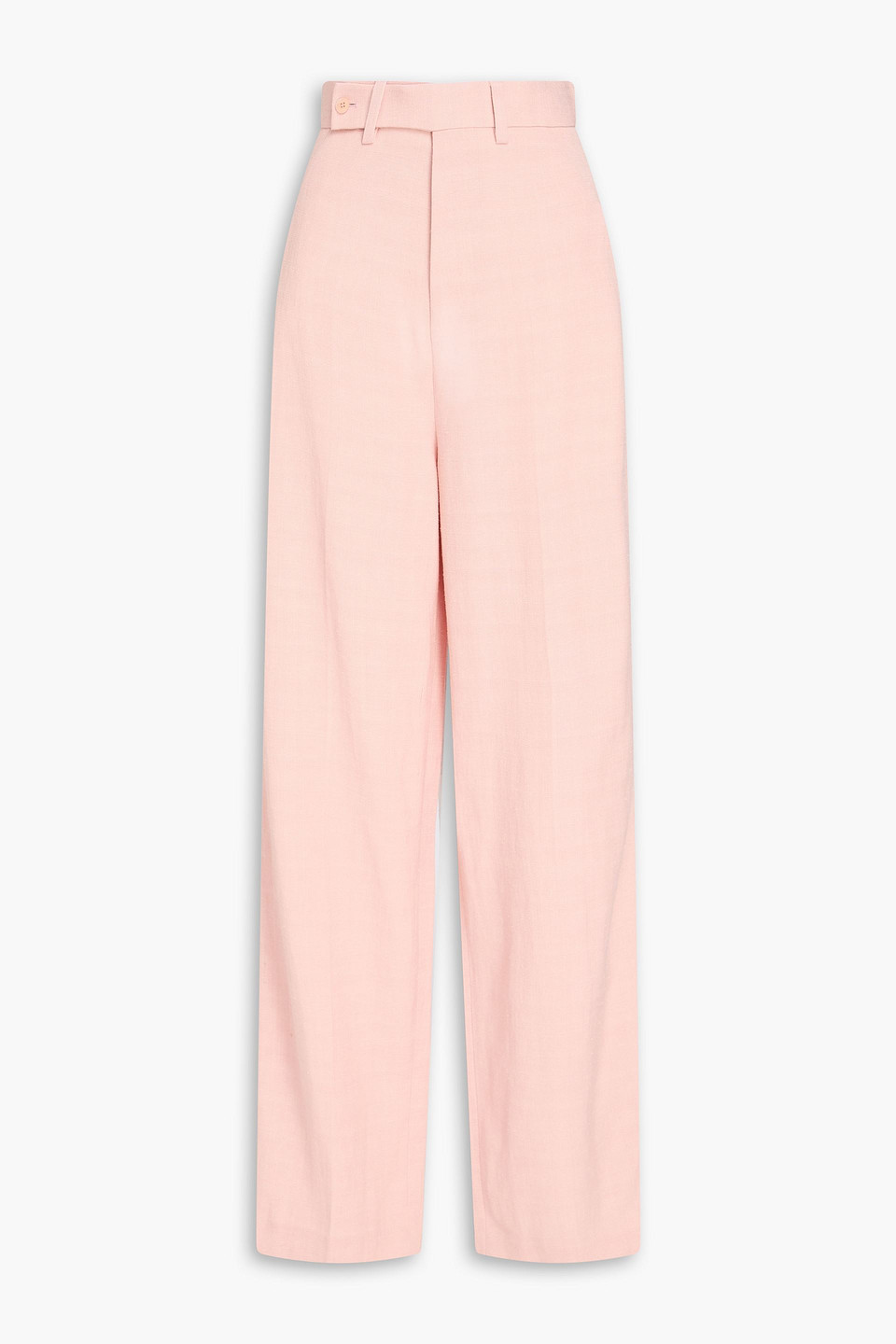 Slub woven wide-leg pants - Pink - FR 38