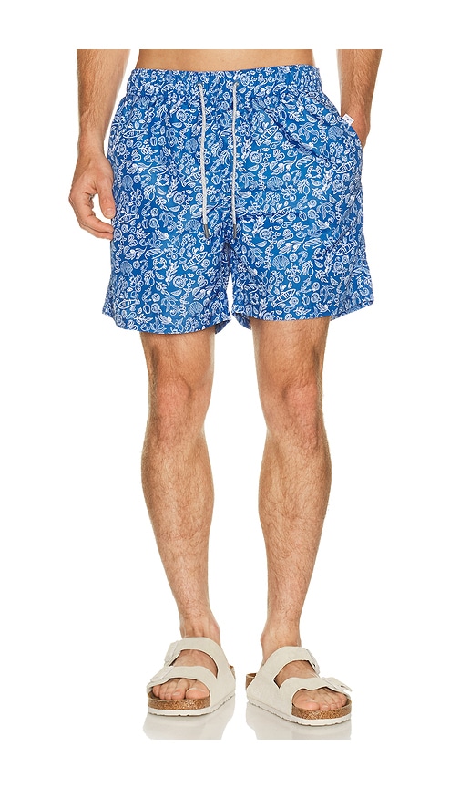 Vintage Summer Ponji Swim Volleys in Blue. M. Also in S, L, XL/1X, XXL/2X