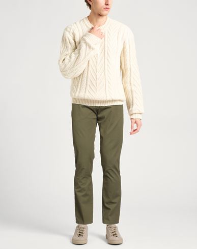 Man Pants Military green Size 36 Cotton, Elastane