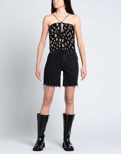 Forte_forte Woman Top Black Size 2 Viscose, Metallic Polyester