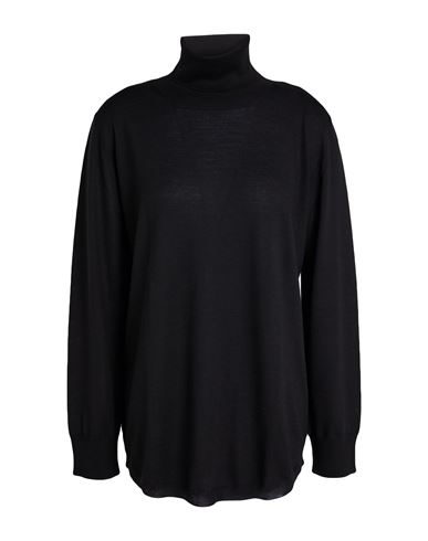 Woman Turtleneck Black Size 14 Wool, Silk, Cashmere
