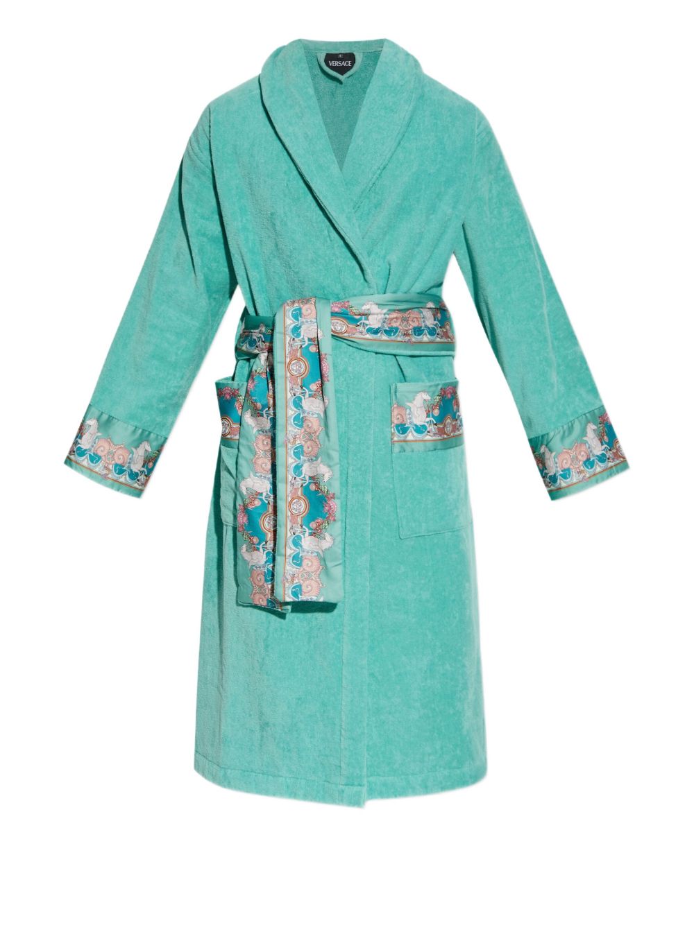 Turquoise embroidered robe - Green
