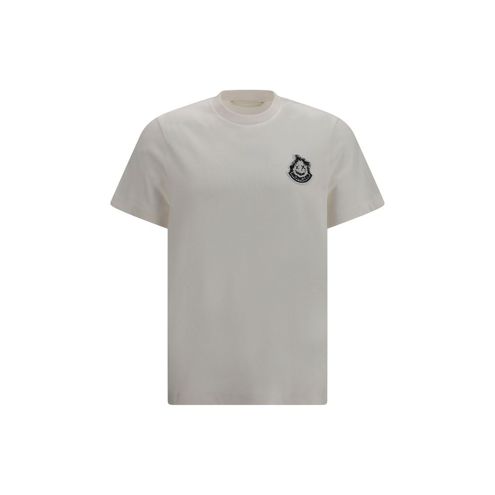 Logo-Embroidered Cotton T-Shirt — Beige