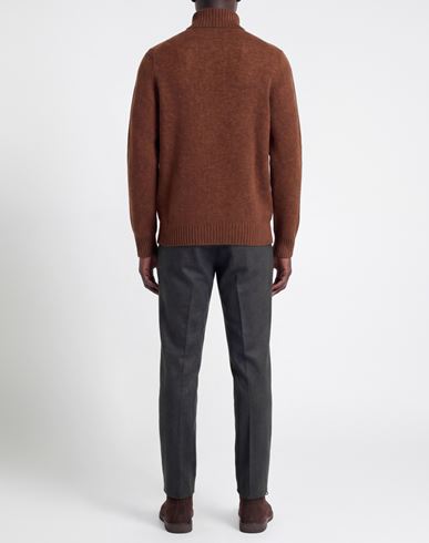 Man Turtleneck Brown Size 42 Virgin Wool