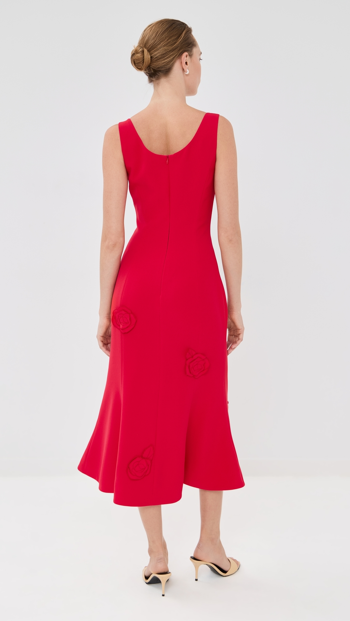 Emily Applique Midi Dress Scarlet