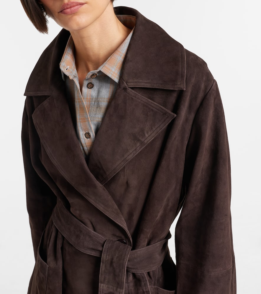 Róhe Belted suede wrap coat