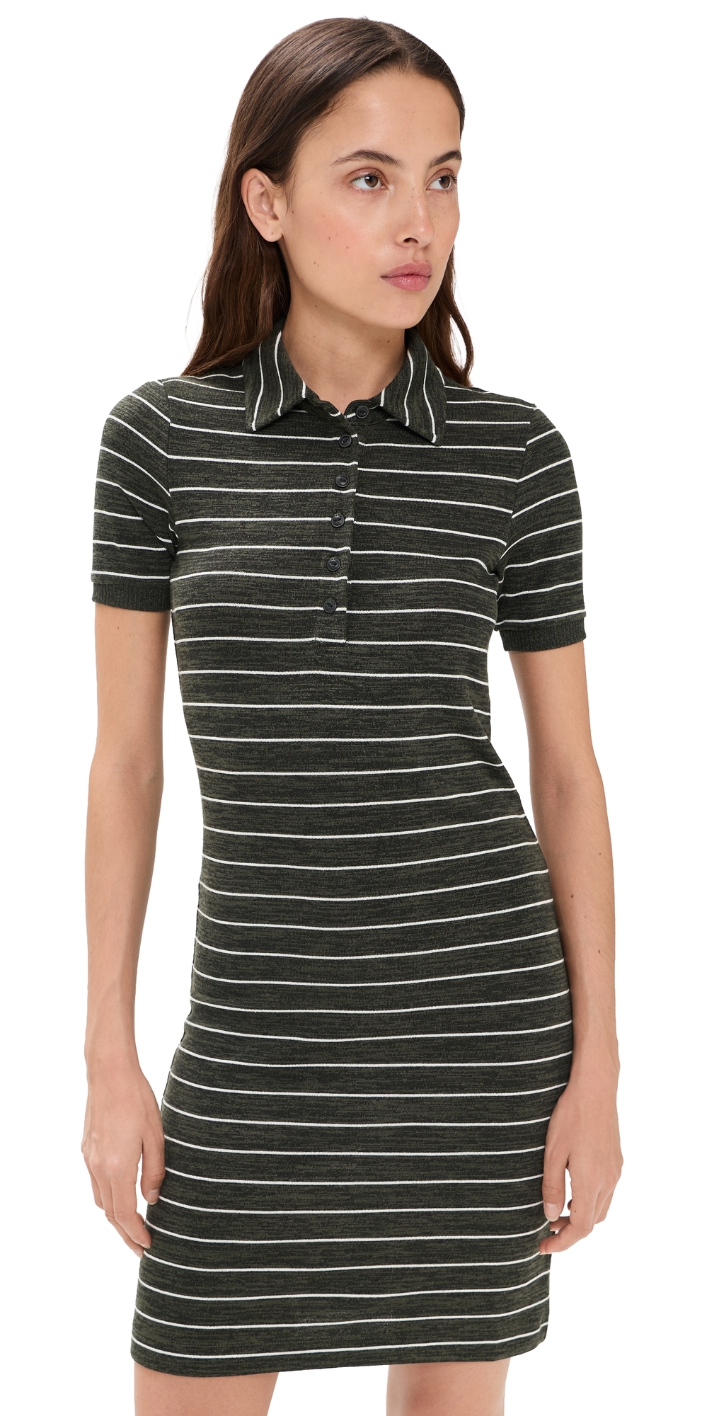 The Knit Stripe Polo Mini Dress armmt