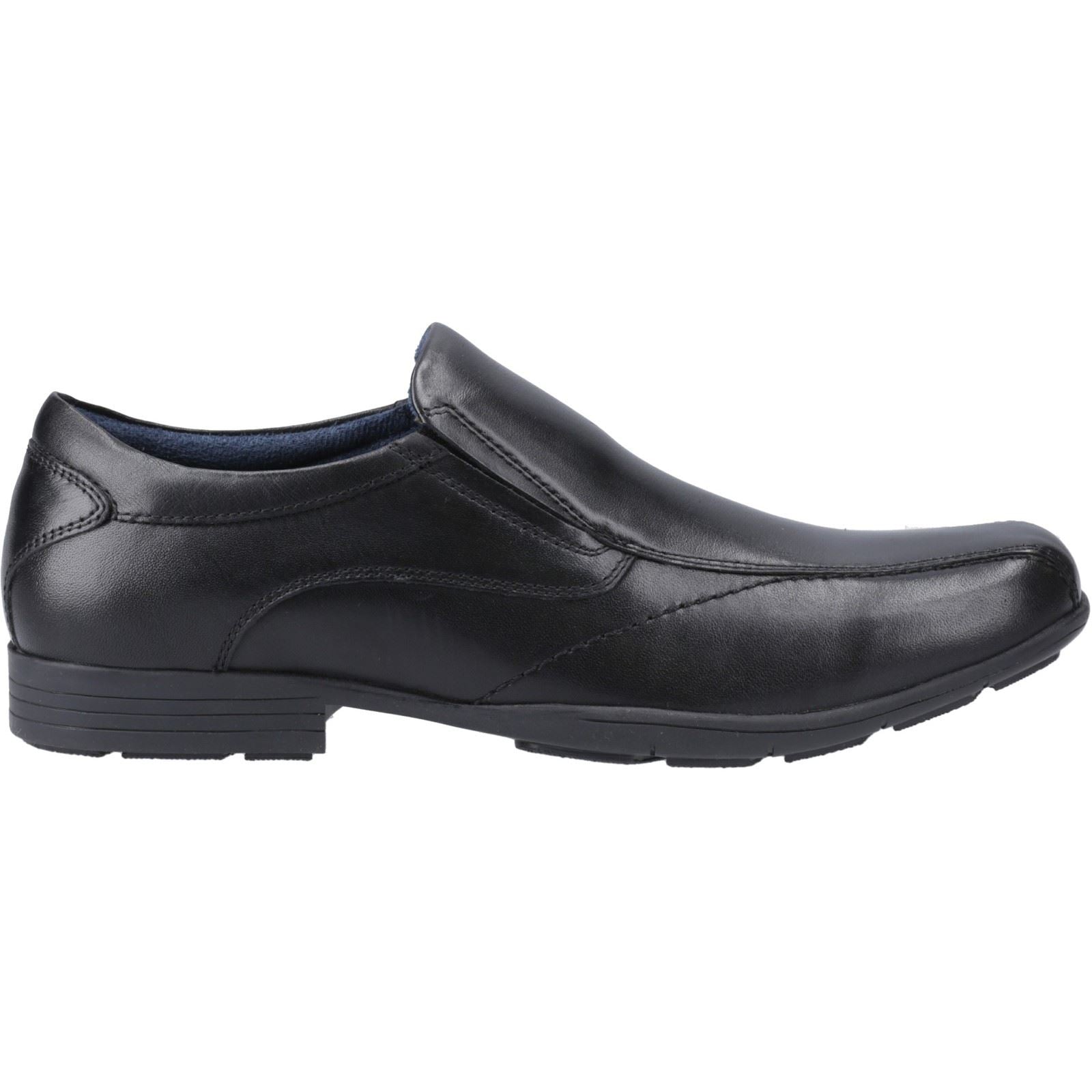 Pod Dundee Leather Men's Black Slip-On Shoe