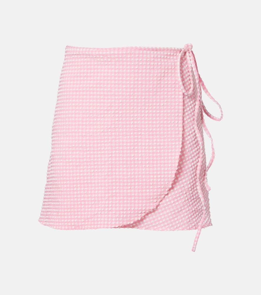 Gingham beach cover-up