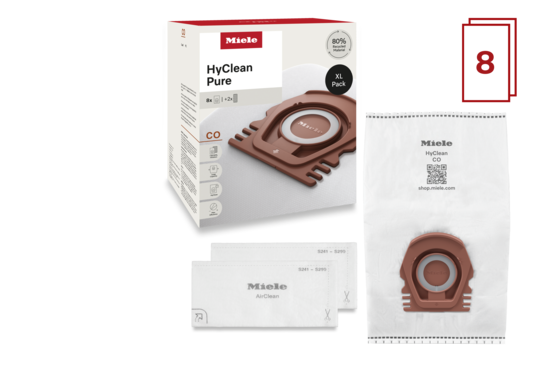 8 vacuum cleaner bags at a special price CO XL HyClean Pure