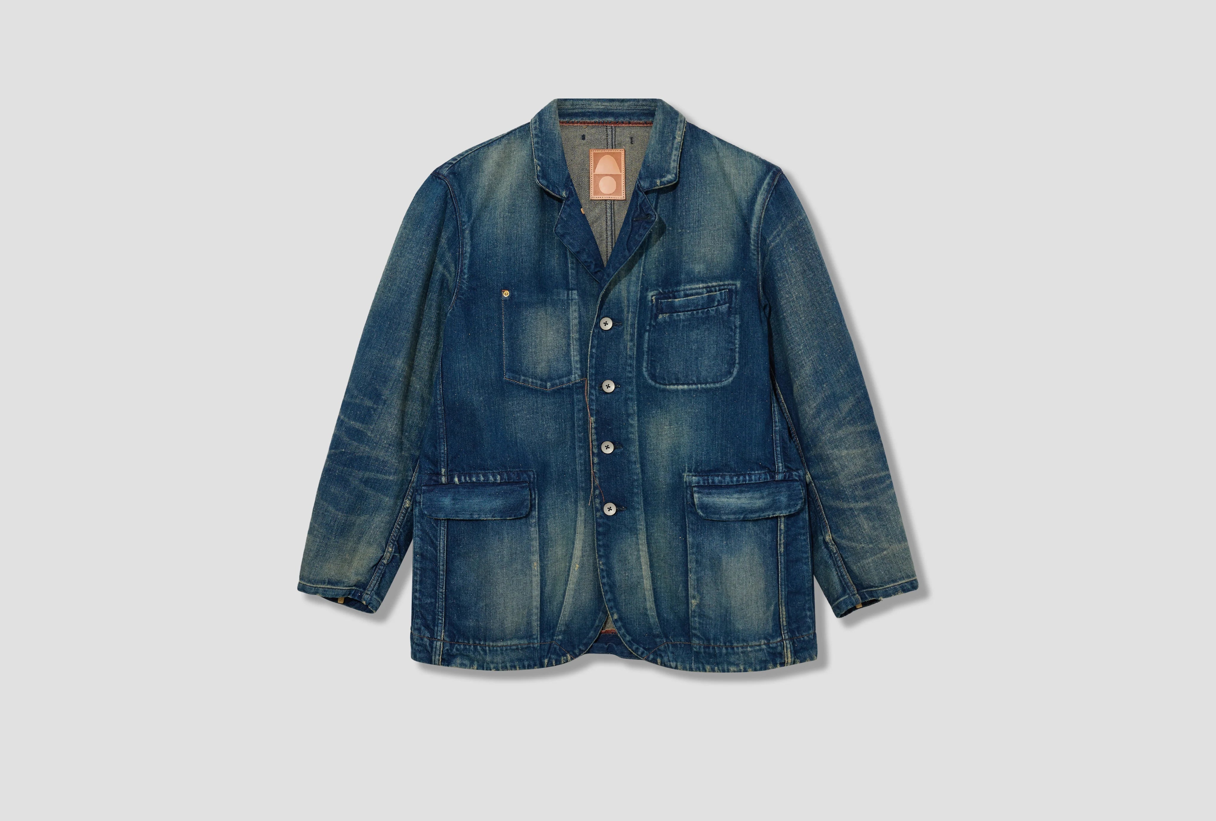 Washed Indigo Denim Jacket — Blue