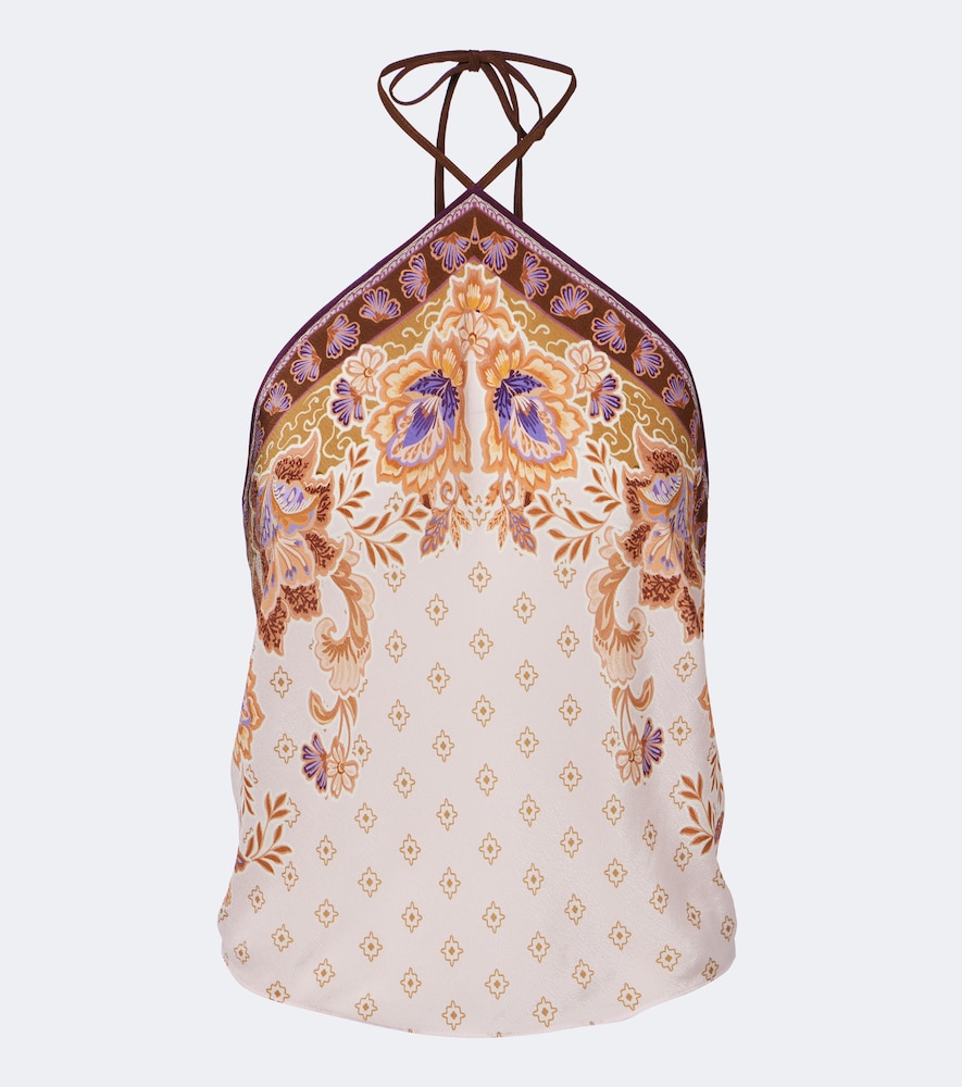 Cerys printed halterneck top