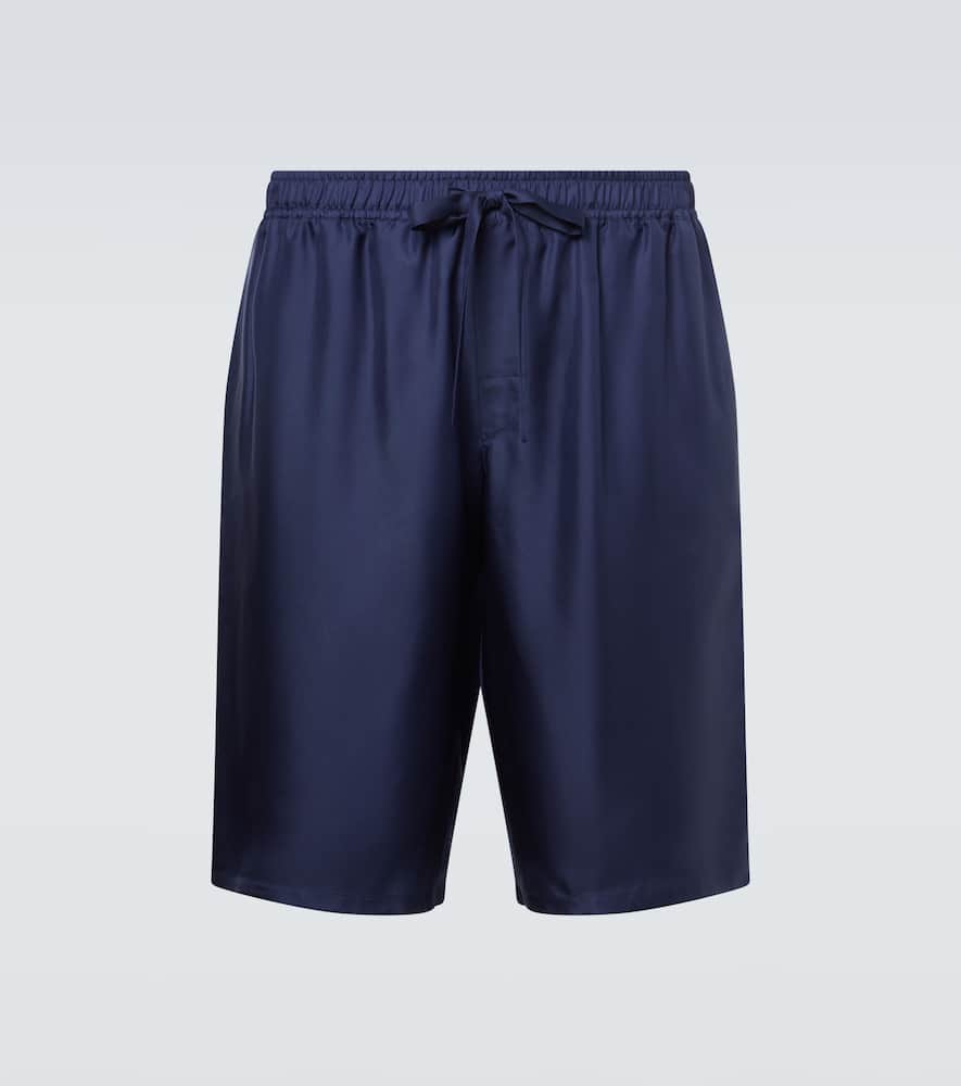 Silk satin bermuda shorts