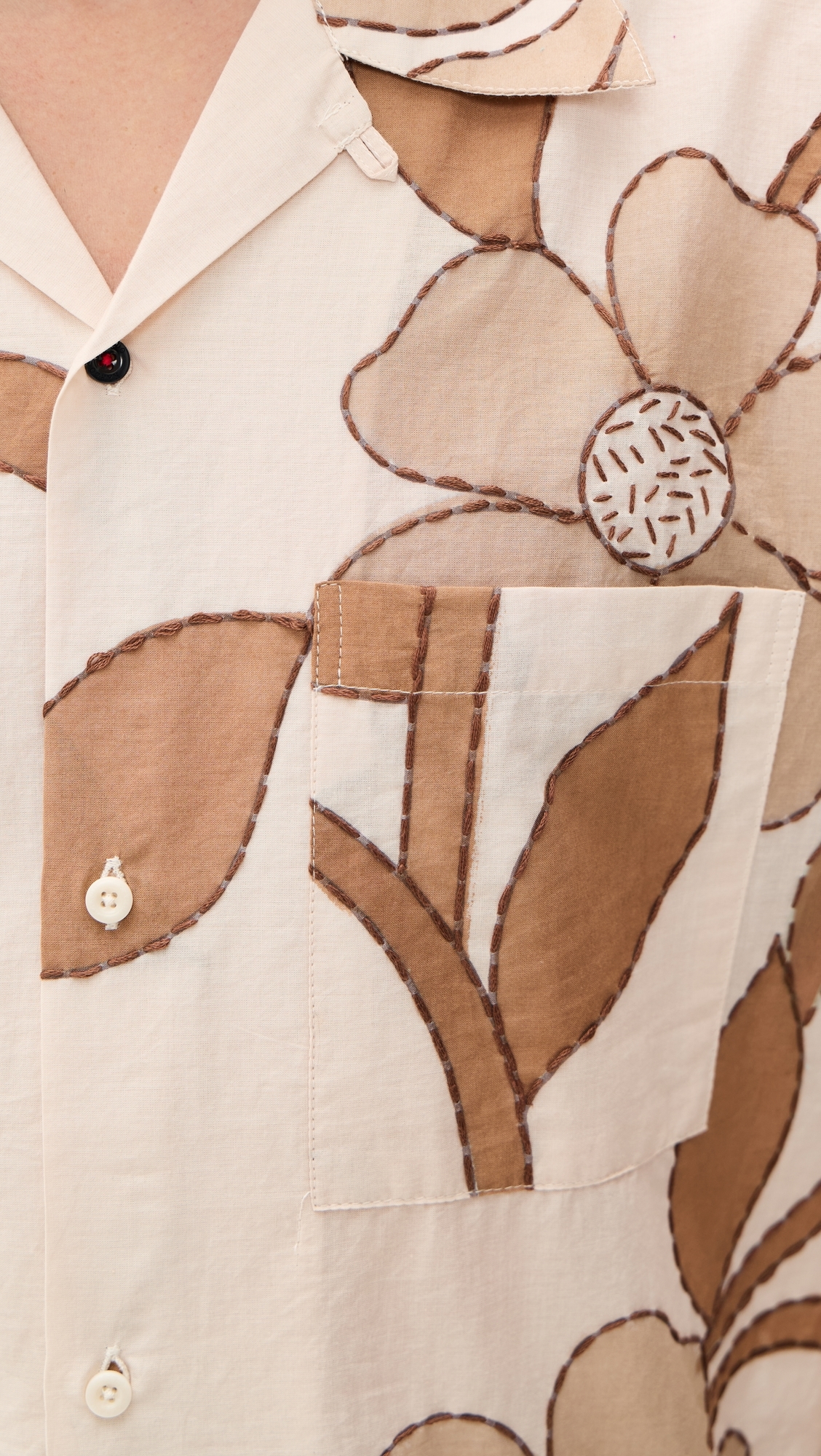 Rohit Hand Embroidered Shirt Tan