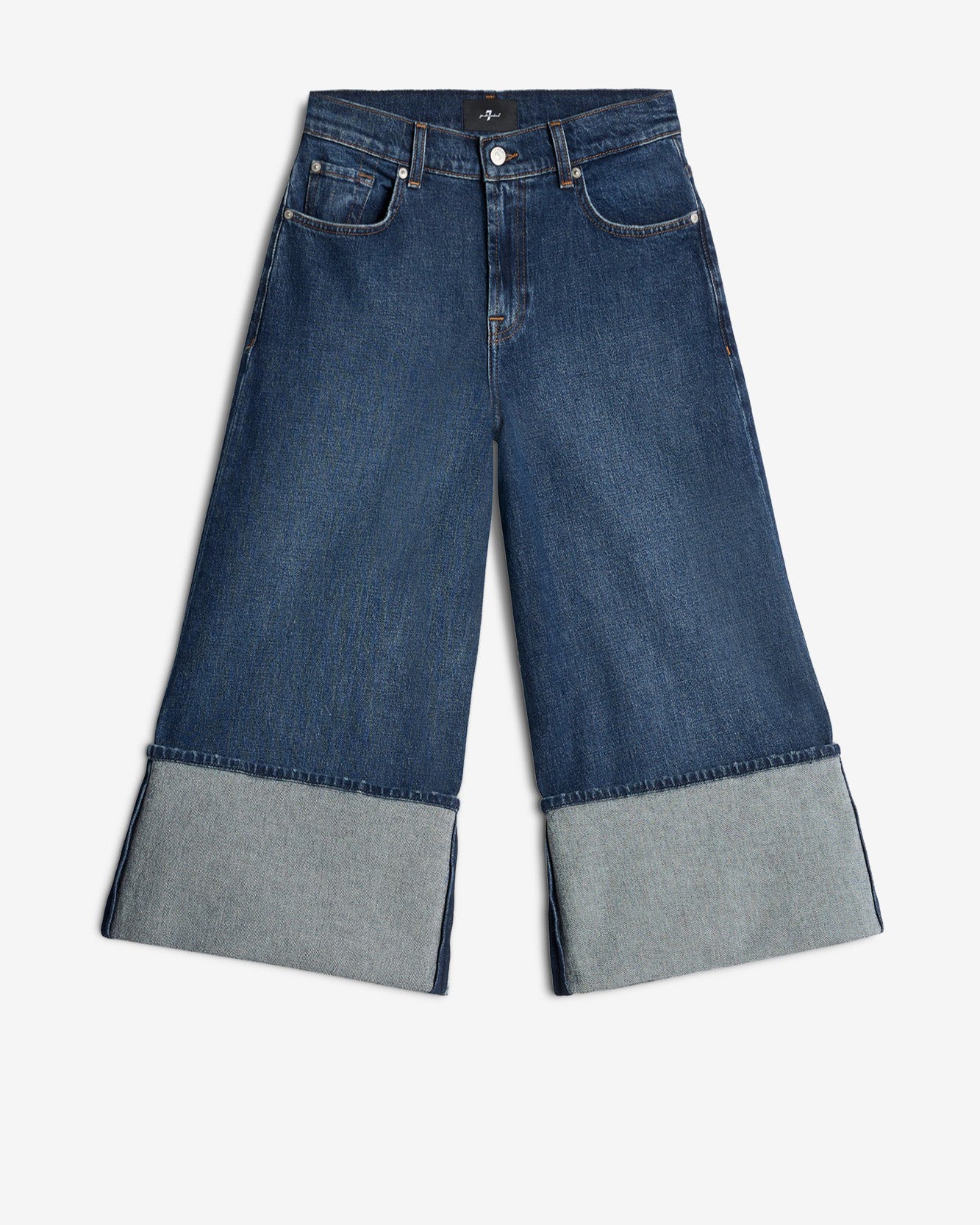 MANKIND Cuffed Denim Culotte in Radar