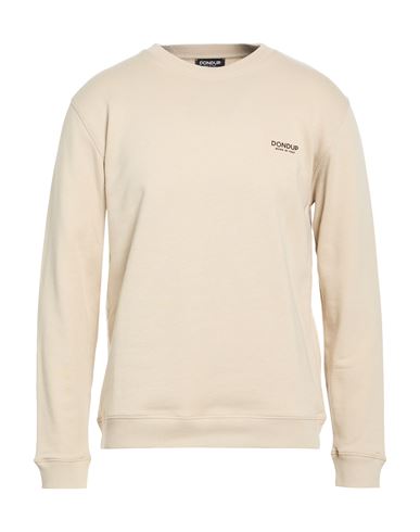 Man Sweatshirt Beige Size L Cotton, Elastane
