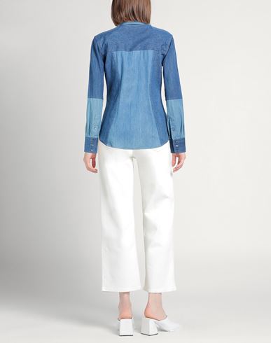 Gabriela Hearst X E. l.v. Denim Woman Denim shirt Blue Size XS Cotton