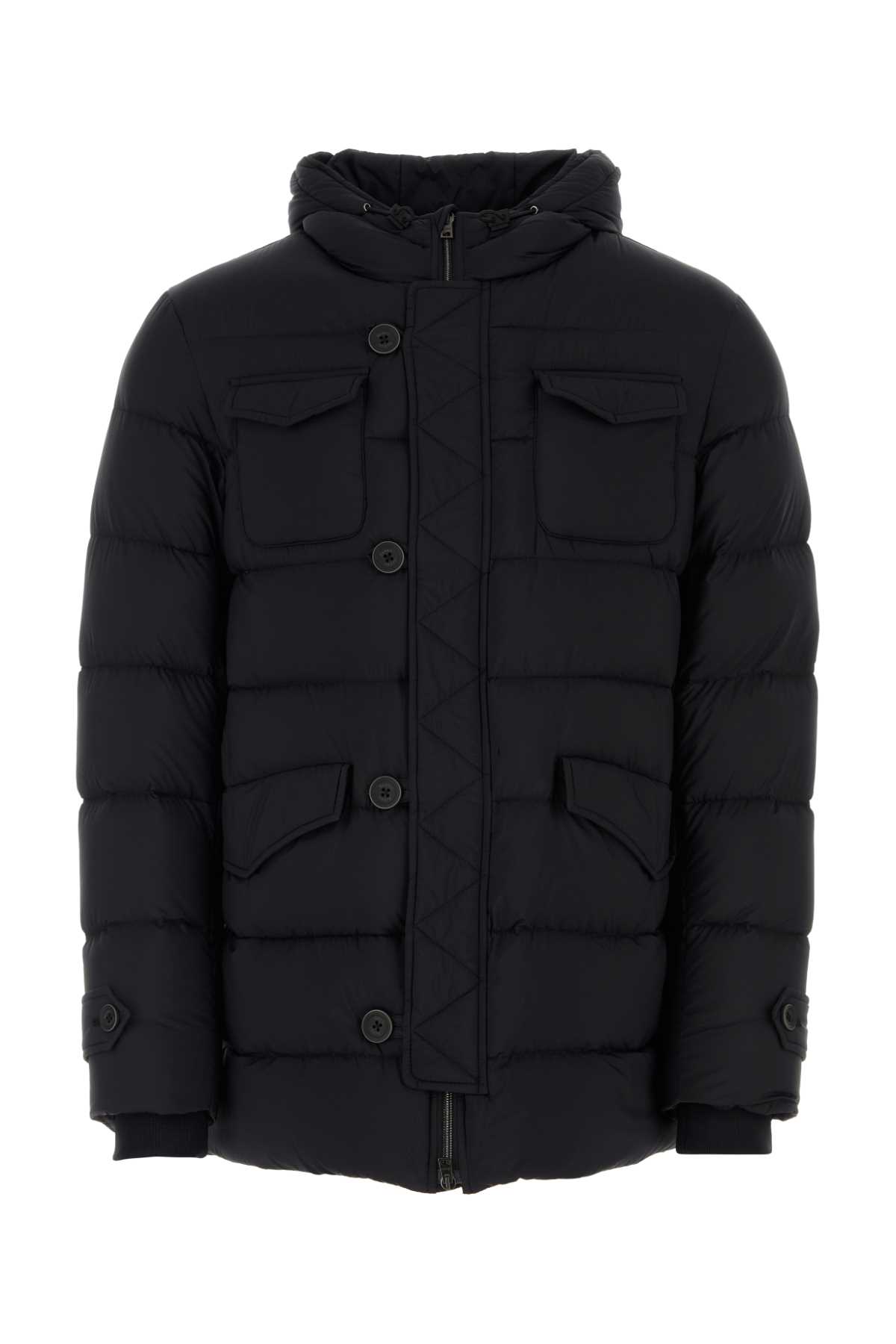 Black Nylon Down Jacket