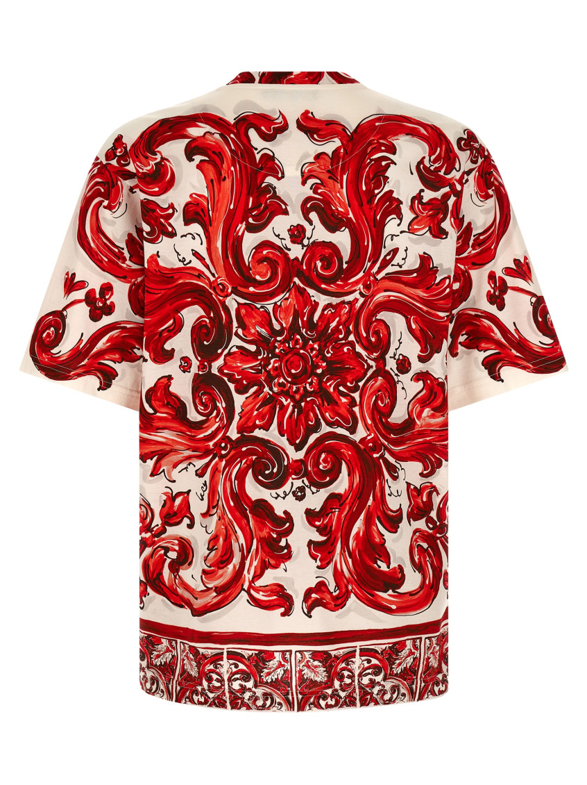 Red Printed Crew Neck T-Shirt