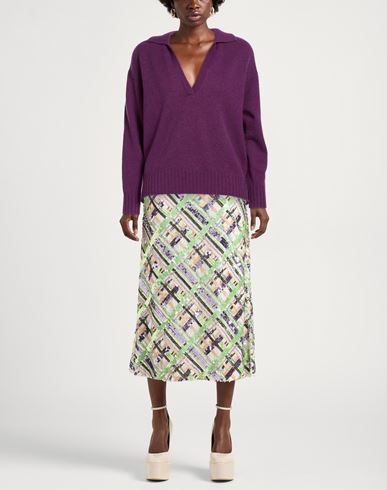 Woman Sweater Purple Size L Cashmere