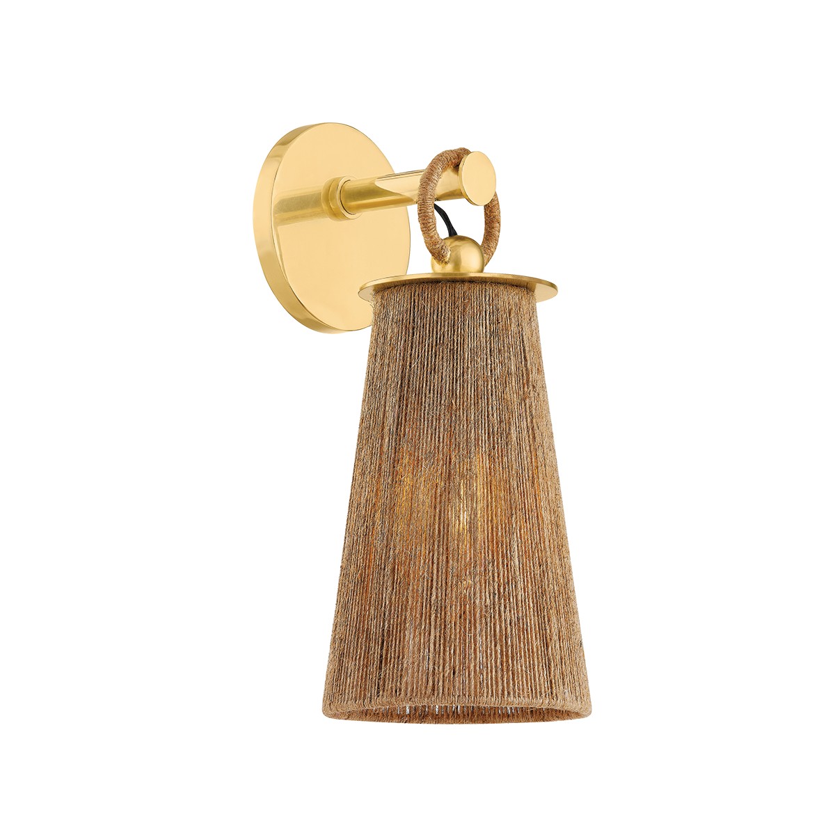 Aged Brass Wall Sconce from the Lauz Collection