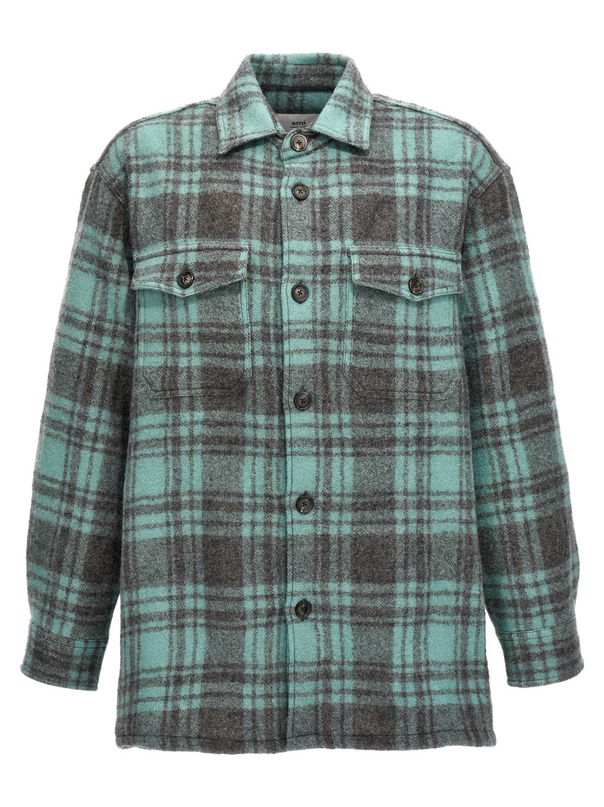 Ami Paris - plaid wool shirt jacket