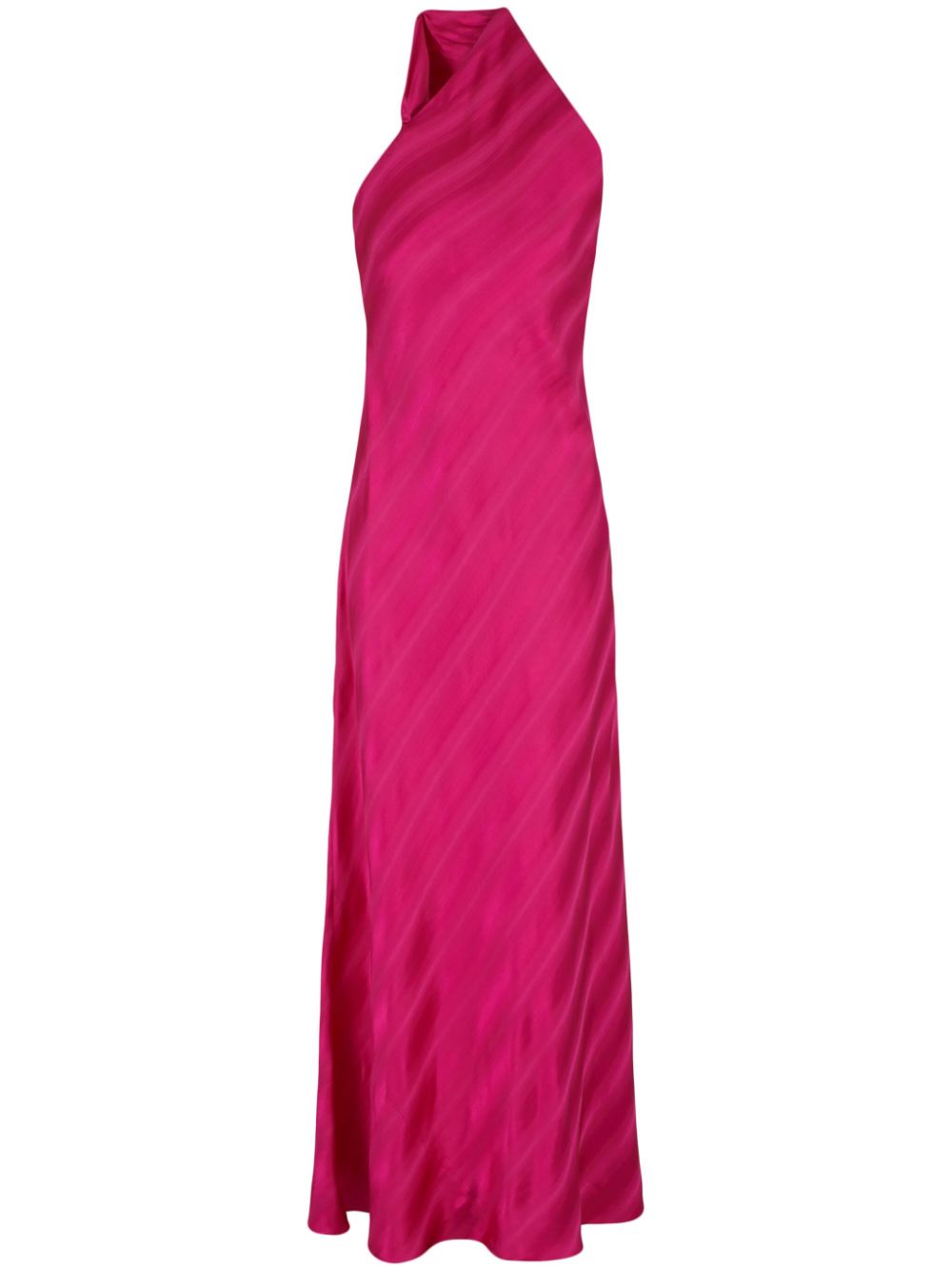 One-shoulder satin dress - Pink