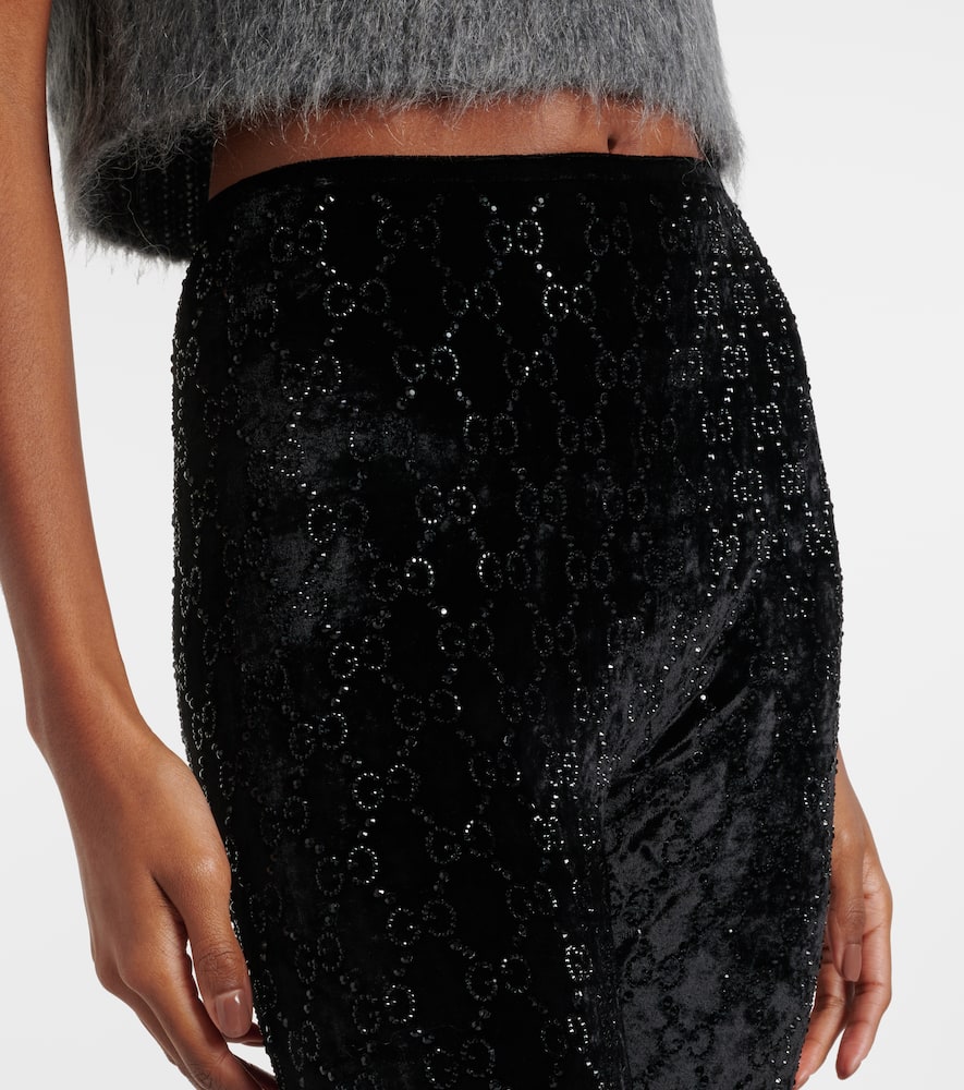 GG embellished chenille leggings