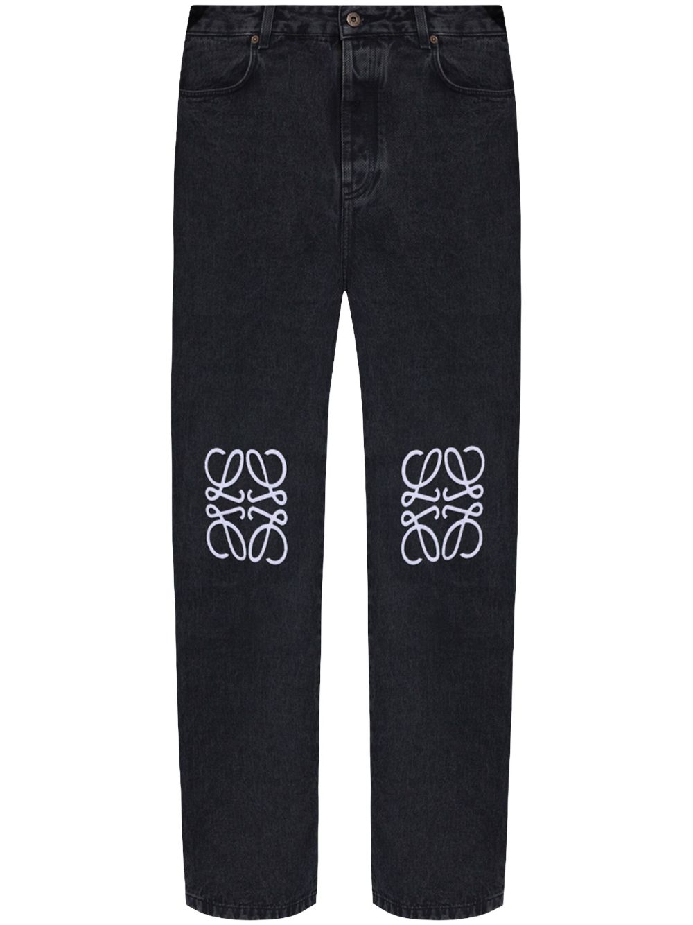 Anagram wide-leg jeans - Black