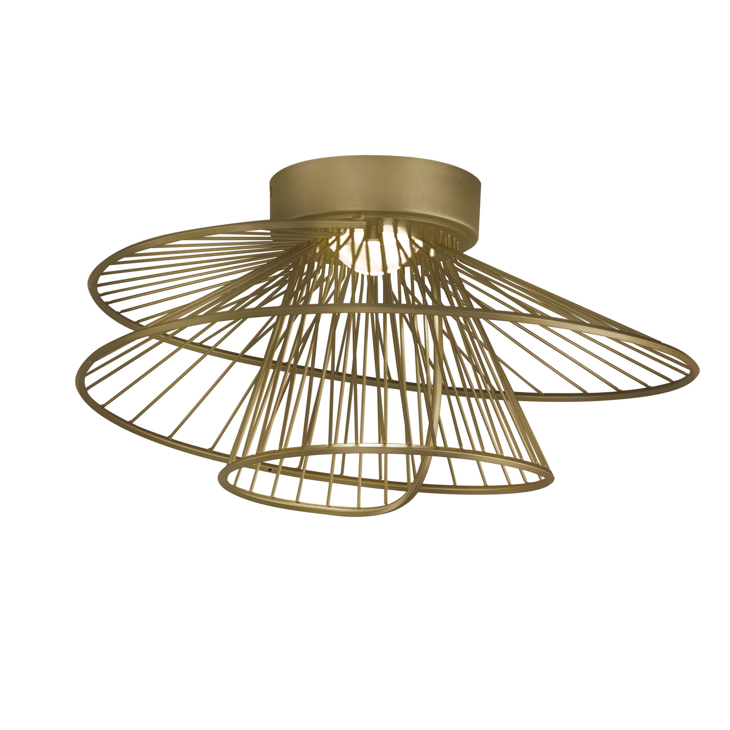 Natural Aged Brass LED Flush Mount from the Zeta Collection